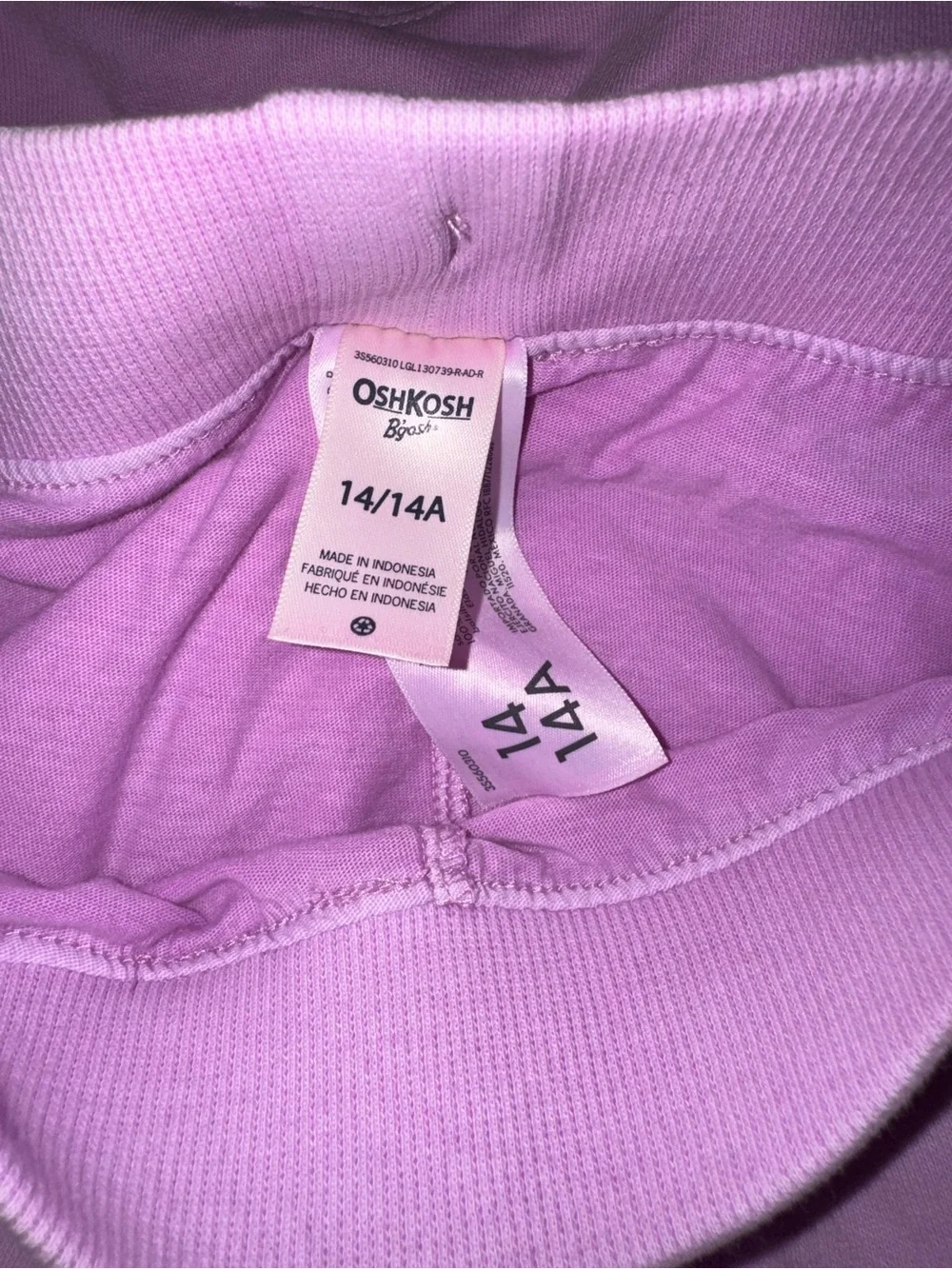 OshKosh B'gosh Light Purple Drawstring Skort